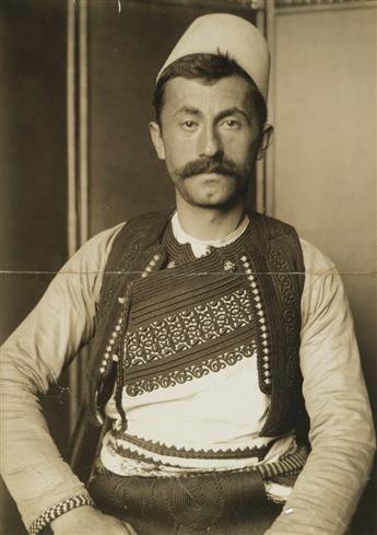 SHERMAN, AUGUSTUS (1865-1925) Group of 10 photographs of immigrants at Ellis Island.